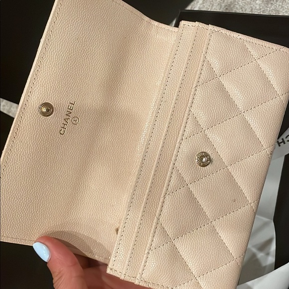 CHANEL Light Tan Quilted Wallet - Picture 5 of 10